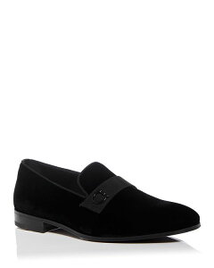 tFK Y V[Y Xb|E[t@[ [t@[ Ferragamo Men's Smoking Slipper Loafers Nero