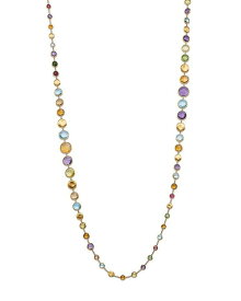【送料無料】 マルコ ビチェゴ レディース ネックレス・チョーカー・ペンダントトップ アクセサリー 18K Gold Jaipur Color Mixed Gemstone Graduated Strand Necklace, 36" Multi