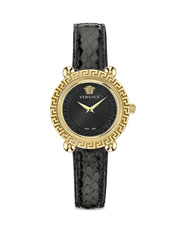 【送料無料】 ヴェルサーチ レディース 腕時計 アクセサリー Greca Twist Watch, 35mm Black/Black：ReVida