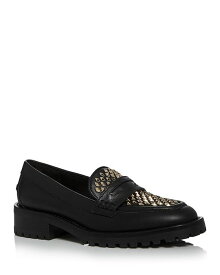 【送料無料】 ジミーチュー レディース スリッポン・ローファー シューズ Women's Deanna Embellished Penny Loafers Black/Gold