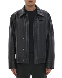 【送料無料】 ヘルムート ラング メンズ ジャケット・ブルゾン アウター Leather Jacket Black