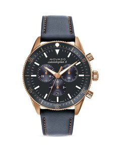 oh fB[X ANZT[ rv TVc Movado Calendoplan S Bronze Ion Plated Stainless Steel Chronograph 42mm Black/Blue ubN