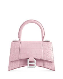 【送料無料】 バレンシアガ レディース ハンドバッグ バッグ Hourglass XS Top Handle Bag Powder Pink/Silver