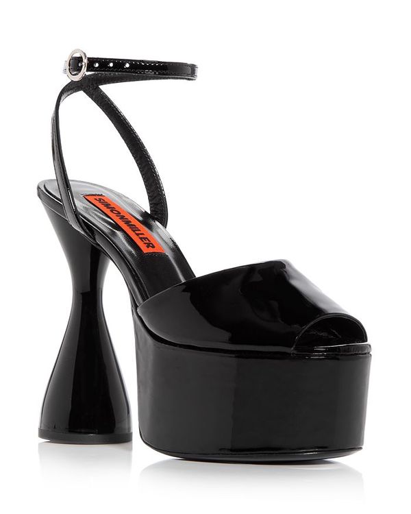 お買得】 サイモンミラー レディース サンダル シューズ Women's Curvy Platform High Heel Sandals Black 