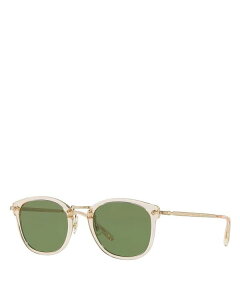 【送料無料】 オリバーピープルズ レディース サングラス・アイウェア アクセサリー OP-506 Square Sunglasses, 49mm Tan/Green Solid