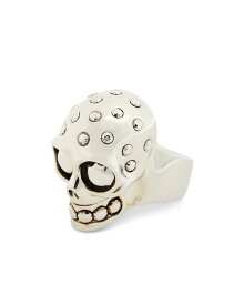 【送料無料】 アレキサンダー・マックイーン メンズ リング アクセサリー The Jeweled Skull Ring Ant. Silver