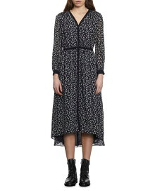 【送料無料】 ザ・クープルス レディース ワンピース トップス Printed Long Sleeve Dress Black