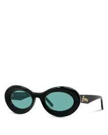 【送料無料】 ロエベ レディース サングラス・アイウェア アクセサリー Paula's Ibiza Oval Sunglasses, 50mm Black/Blue Solid