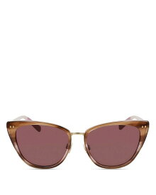 【送料無料】 シャイノーラ レディース サングラス・アイウェア アクセサリー Cat Eye Sunglasses, 55mm Brown/Pink Solid