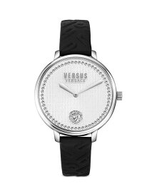 【送料無料】 ヴェルサス ヴェルサーチ レディース 腕時計 アクセサリー La Villette Crystal Watch, 36mm Silver/Black