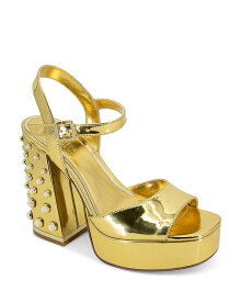 【送料無料】 ケネスコール レディース サンダル シューズ Women's Dolly Embellished Ankle Strap High Heel Sandals Gold