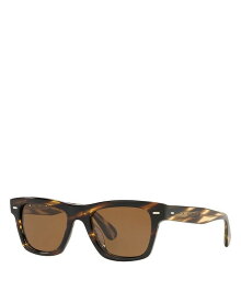 【送料無料】 オリバーピープルズ レディース サングラス・アイウェア アクセサリー Universal Fit Oliver Square Sunglasses, 54mm Brown/Brown Polarized Solid
