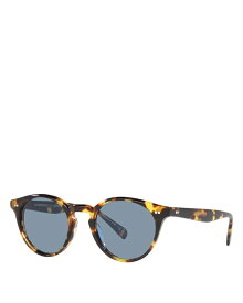 【送料無料】 オリバーピープルズ レディース サングラス・アイウェア アクセサリー Universal Fit Romare Round Sunglasses, 50mm Tortoise/Blue Solid