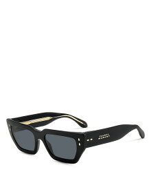 【送料無料】 イザベル マラン レディース サングラス・アイウェア アクセサリー Rectangular Sunglasses, 54mm Black/Gray Solid