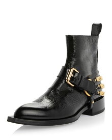 【送料無料】 モスキーノ レディース ブーツ・レインブーツ シューズ Women's Logo Harness Ankle Boots Black
