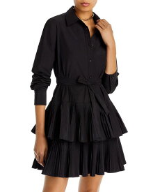 【送料無料】 デレクラムテンクロスバイ レディース ワンピース トップス Sterling Tiered Mini Shirt Dress Black