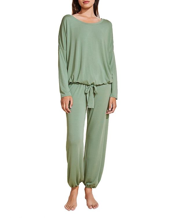 【送料無料】 エバージェイ レディース ナイトウェア アンダーウェア Gisele Slouchy Pajama Set Mineral Green