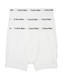 カルバンクライン メンズ ボクサーパンツ アンダーウェア Cotton Stretch Moisture Wicking Boxer Briefs Pack of 3 White