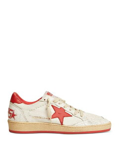 S[fO[X fB[X V[Y Xj[J[ Golden Goose Women's Ball Star Low Top Sneakers White Straw zCg