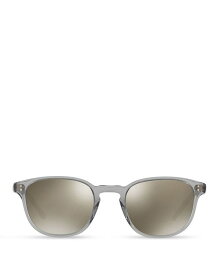 【送料無料】 オリバーピープルズ レディース サングラス・アイウェア アクセサリー Women's Fairmont Round Mirrored Sunglasses, 49mm Workman Grey/Grey Goldtone