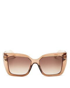 T@g[ tFK fB[X ANZT[ TOXEACEFA Salvatore Ferragamo Women's Square Sunglasses 55mm Beige/Brown Gradient uE