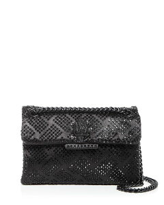 �J�[�g�W�F�C�K�[�����h�� ���f�B�[�X �o�b�O �V�����_�[�o�b�O �~�j �T�e�� KURT GEIGER LONDON Kensington Mini Embellished Satin Crossbody Black �u���b�N