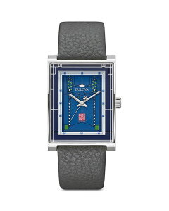 �u���o ���f�B�[�X �A�N�Z�T���[ �r���v Bulova Frank Lloyd Wright Robie House Watch 30.5mm Blue/Gray �O���[