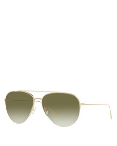 yz Io[s[vY fB[X TOXEACEFA ANZT[ Cleamons Pilot Sunglasses, 60mm Gold/Green Gradient