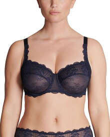 【送料無料】 シモーヌペレール レディース ブラジャー アンダーウェア Reve Lace Underwire Full Cup Bra Cosmic Blue