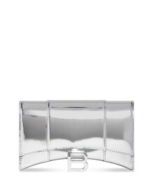 【送料無料】 バレンシアガ レディース 財布 アクセサリー Hourglass Mirrored Chain Wallet Silver/Silver