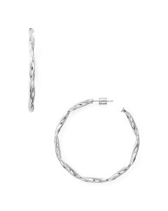 ANA fB[X ANZT[ sAXECO AQUA Twist Hoop Earrings in 18K Gold-Plated Sterling Silver or Sterling Silver - 100% Exclusive Silver Vo[