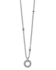 【送料無料】 ラゴス レディース ネックレス・チョーカー・ペンダントトップ アクセサリー Sterling Silver Caviar Spark Diamond Pendant Necklace 18" Silver