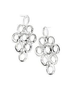 Cb|X^ fB[X ANZT[ sAXECO IPPOLITA Sterling Silver Open Oval Cascade Earrings Sterling Silver Vo[
