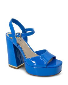 【送料無料】 ケネスコール レディース サンダル シューズ Women's Dolly Ankle Strap Espadrille Platform Sandals Blue Patent