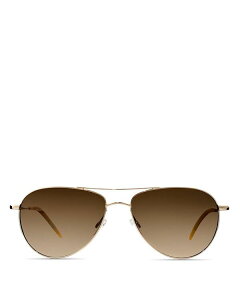 Io[s[vY fB[X ANZT[ TOXEACEFA Oliver Peoples Unisex Benedict Polarized Aviator Sunglasses 59mm Gold/Chrome Amber Ao[
