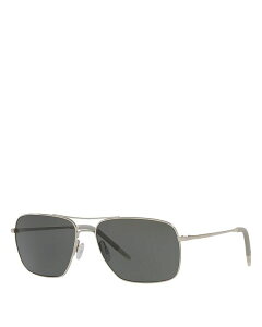 yz Io[s[vY fB[X TOXEACEFA ANZT[ Clifton Rectangular Sunglasses 58mm Silver