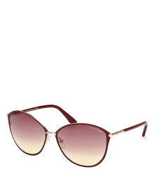 【送料無料】 トム・フォード レディース サングラス・アイウェア アクセサリー Bordeaux Round Sunglasses 59mm Red/Pink Gradient