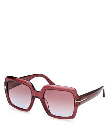 【送料無料】 トム・フォード レディース サングラス・アイウェア アクセサリー Square Sunglasses 54mm Red/Pink Gradient