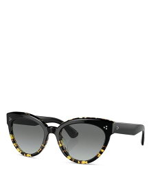 【送料無料】 オリバーピープルズ レディース サングラス・アイウェア アクセサリー V5355SU Roella Cat Eye Sunglasses 55mm Black/Gray Gradient