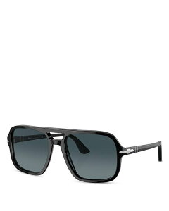 yz y\ fB[X TOXEACEFA ANZT[ Aviator Sunglasses 55mm Black/Blue Polarized Gradient
