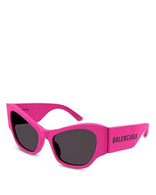【送料無料】 バレンシアガ レディース サングラス・アイウェア アクセサリー Max Cat Eye Sunglasses 58mm Pink/Black Solid