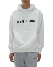 【送料無料】 ヘルムート ラング メンズ パーカー・スウェット フーディー アウター Cotton Logo Print Hoodie White