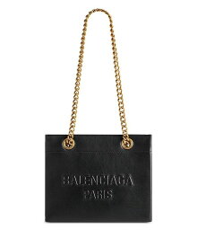 【送料無料】 バレンシアガ レディース トートバッグ バッグ Duty Free Small Tote Bag Black/Gold