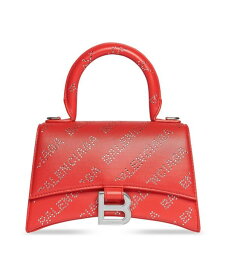 【送料無料】 バレンシアガ レディース ハンドバッグ バッグ Hourglass XS Handbag with Rhinestones Red