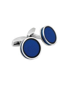 ^eIVA Y ANZT[ JtX{^ Tateossian Palladium Enamel Round Cufflinks Blue u[
