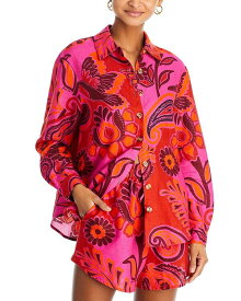 【送料無料】 ファーム レディース シャツ トップス Floral Print Shirt - 100% Exclusive Bold Floral Pink