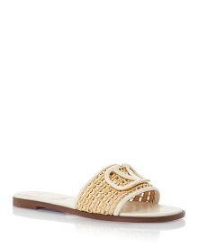 【送料無料】 ヴァレンティノ レディース サンダル シューズ Women's Embellished Slip On Slide Sandals Natural