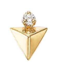 【送料無料】 ゾイチッコ レディース ピアス・イヤリング アクセサリー 14K Yellow Gold Diamond Pyramid Single Stud Earring Gold