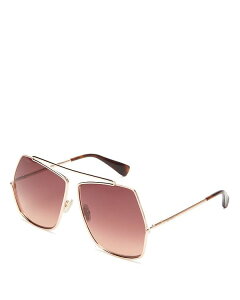 }bNX}[ fB[X ANZT[ TOXEACEFA Max Mara Women's Elsa Geometric Sunglasses 64mm Rose/Brown uE