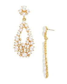 【送料無料】 ケネスジェイレーン レディース ピアス・イヤリング アクセサリー Imitation Pearl Cluster Drop Earrings in Gold Tone White/Gold